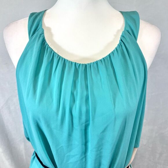 Arden B aqua black and white color block mini dress size large NWT - Picture 2 of 6